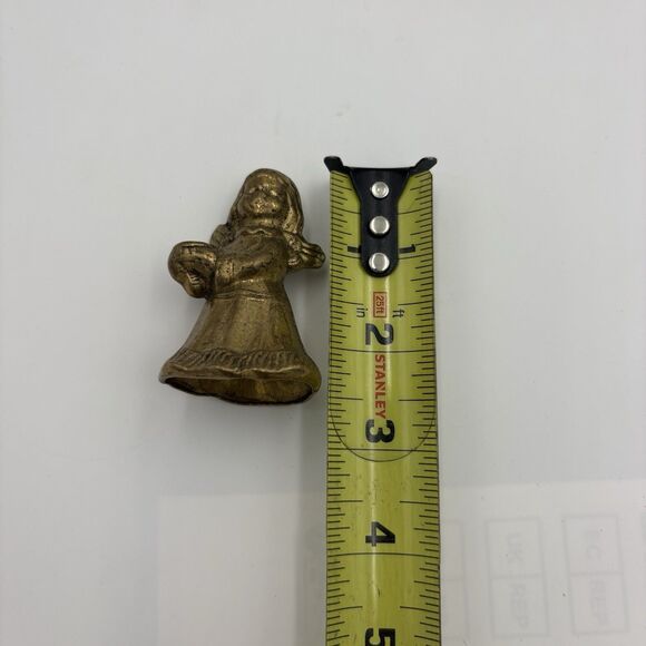 Vintage Christmas Angel Candle Holders, Brass cast 2.5 inch high- Set If 5 - Picture 7 of 7